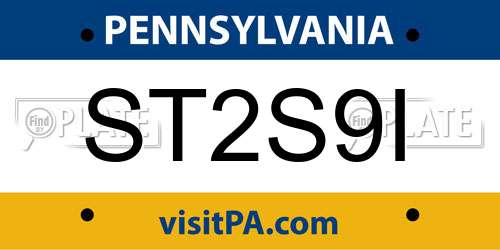ST2S9I Pennsylvania License Plate