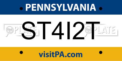 ST4I2T Pennsylvania License Plate