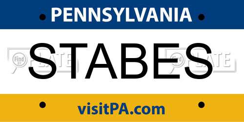 STABES Pennsylvania License Plate