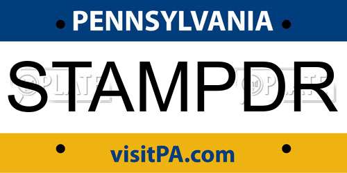 STAMPDR Pennsylvania License Plate