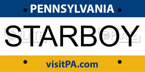 STARBOY Pennsylvania License Plate