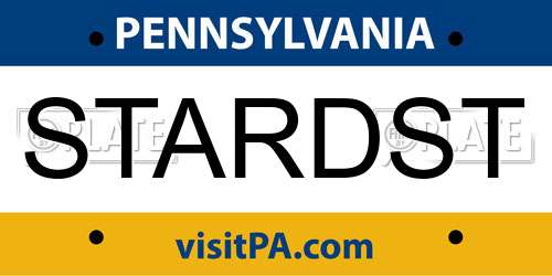 STARDST Pennsylvania License Plate