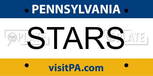STARS Pennsylvania License Plate