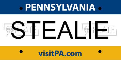 STEALIE Pennsylvania License Plate