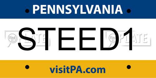 STEED1 Pennsylvania License Plate