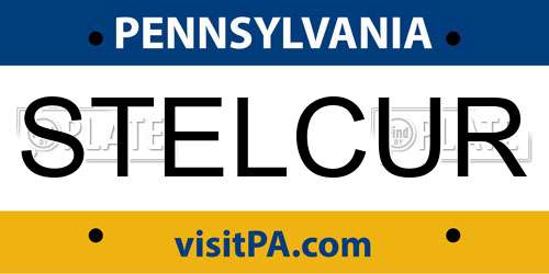 STELCUR Pennsylvania License Plate