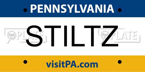STILTZ Pennsylvania License Plate