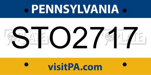 STO2717 Pennsylvania License Plate