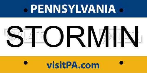 STORMIN Pennsylvania License Plate
