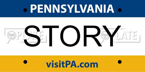 STORY Pennsylvania License Plate