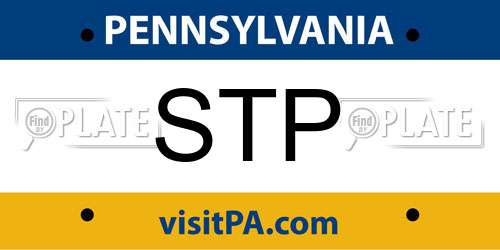 STP Pennsylvania License Plate