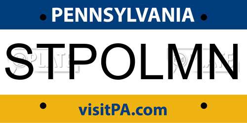 STPOLMN Pennsylvania License Plate