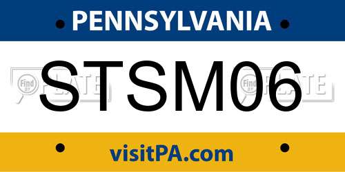 STSM06 Pennsylvania License Plate