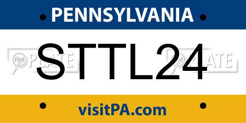 STTL24 Pennsylvania License Plate