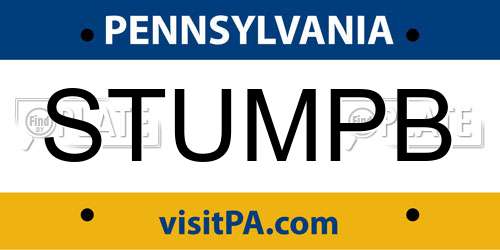 STUMPB Pennsylvania License Plate