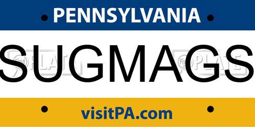 SUGMAGS Pennsylvania License Plate