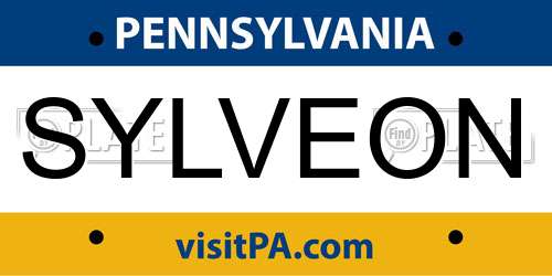 SYLVEON Pennsylvania License Plate