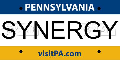 SYNERGY Pennsylvania License Plate