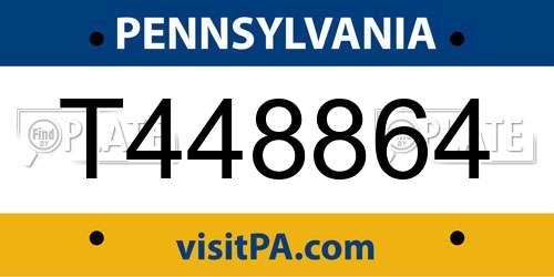 T448864 Pennsylvania License Plate