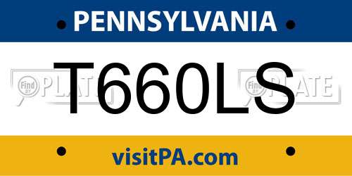 T660LS Pennsylvania License Plate
