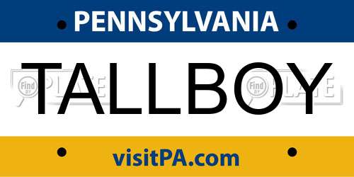TALLBOY Pennsylvania License Plate