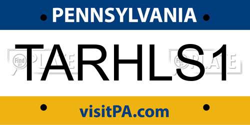 TARHLS1 Pennsylvania License Plate
