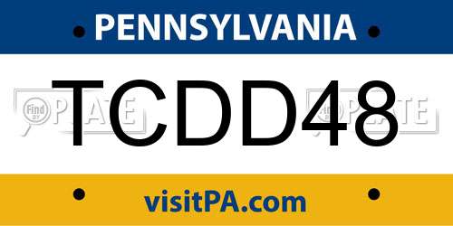 TCDD48 Pennsylvania License Plate
