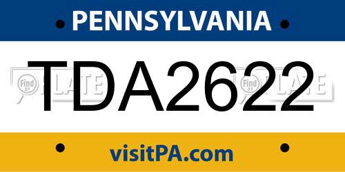 TDA2622 Pennsylvania License Plate