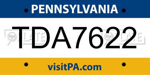 TDA7622 Pennsylvania License Plate