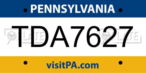 TDA7627 Pennsylvania License Plate