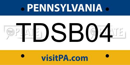 TDSB04 Pennsylvania License Plate