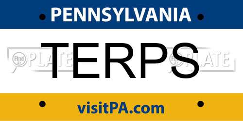 TERPS Pennsylvania License Plate