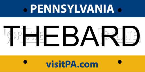 THEBARD Pennsylvania License Plate