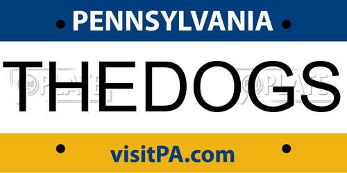 THEDOGS Pennsylvania License Plate