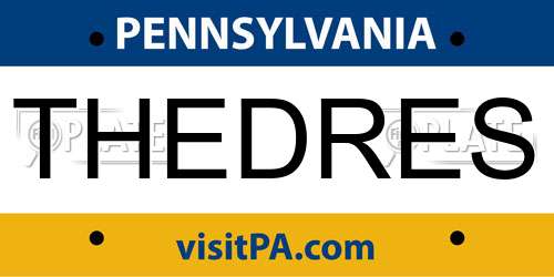 THEDRES Pennsylvania License Plate