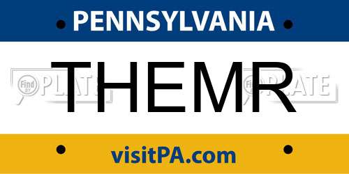 THEMR Pennsylvania License Plate