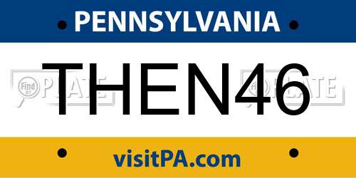 THEN46 Pennsylvania License Plate