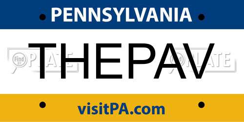 THEPAV Pennsylvania License Plate
