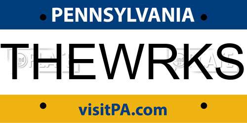 THEWRKS Pennsylvania License Plate