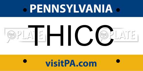 THICC Pennsylvania License Plate