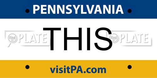 THIS Pennsylvania License Plate