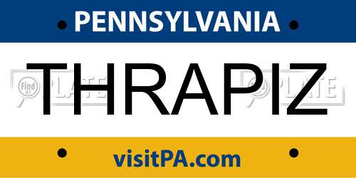 THRAPIZ Pennsylvania License Plate