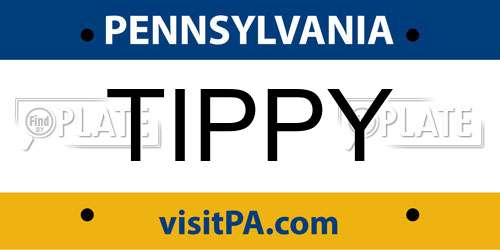 TIPPY Pennsylvania License Plate