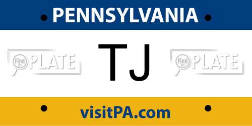 TJ Pennsylvania License Plate
