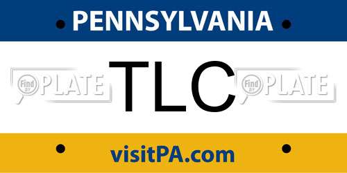 TLC Pennsylvania License Plate