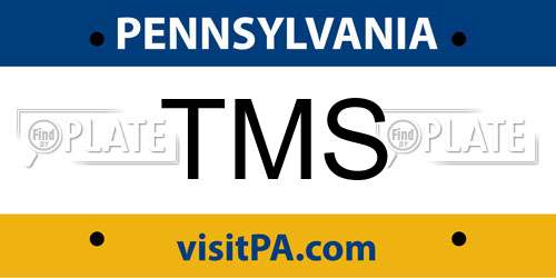 TMS Pennsylvania License Plate