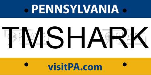 TMSHARK Pennsylvania License Plate