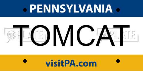 TOMCAT Pennsylvania License Plate