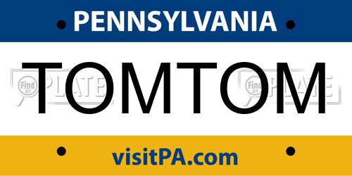 TOMTOM Pennsylvania License Plate