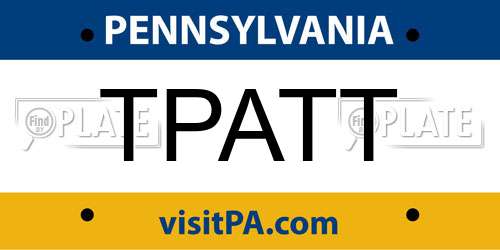 TPATT Pennsylvania License Plate